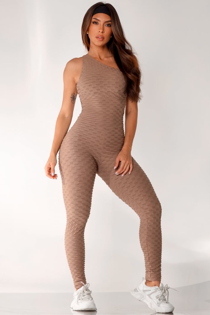 Canoan - Scrunch Tropical Mocha Jumpsuit - 26003