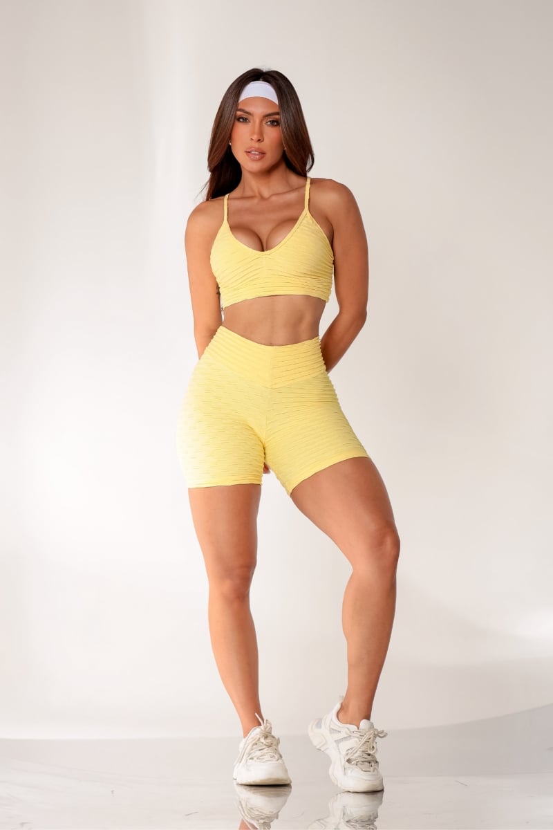 Canoan - Yellow Bubble Crop Top - 72220 Canoan - Yellow Bubble Crop Top - 72220