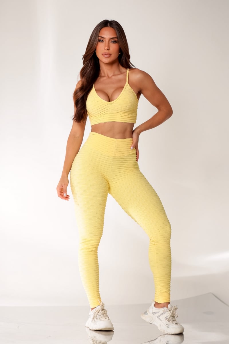 Canoan - Yellow Bubble Crop Top - 72220 Canoan - Yellow Bubble Crop Top - 72220