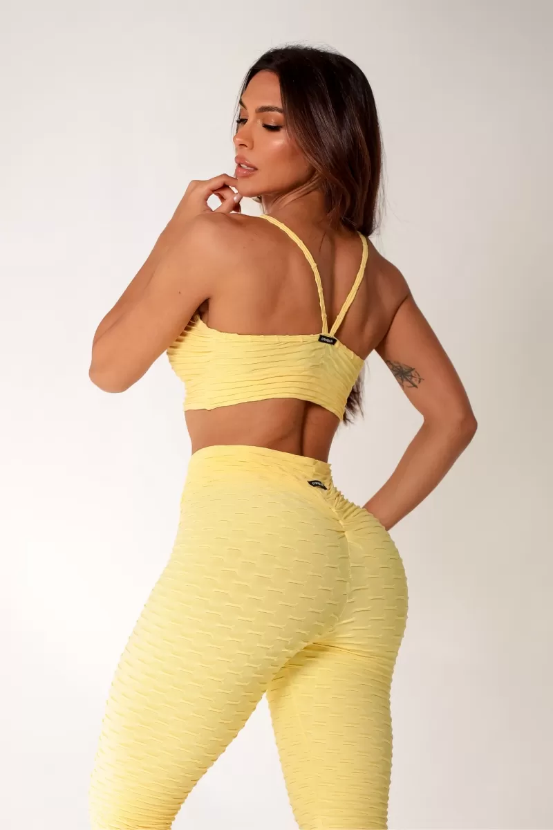 Canoan - Yellow Bubble Crop Top - 72220