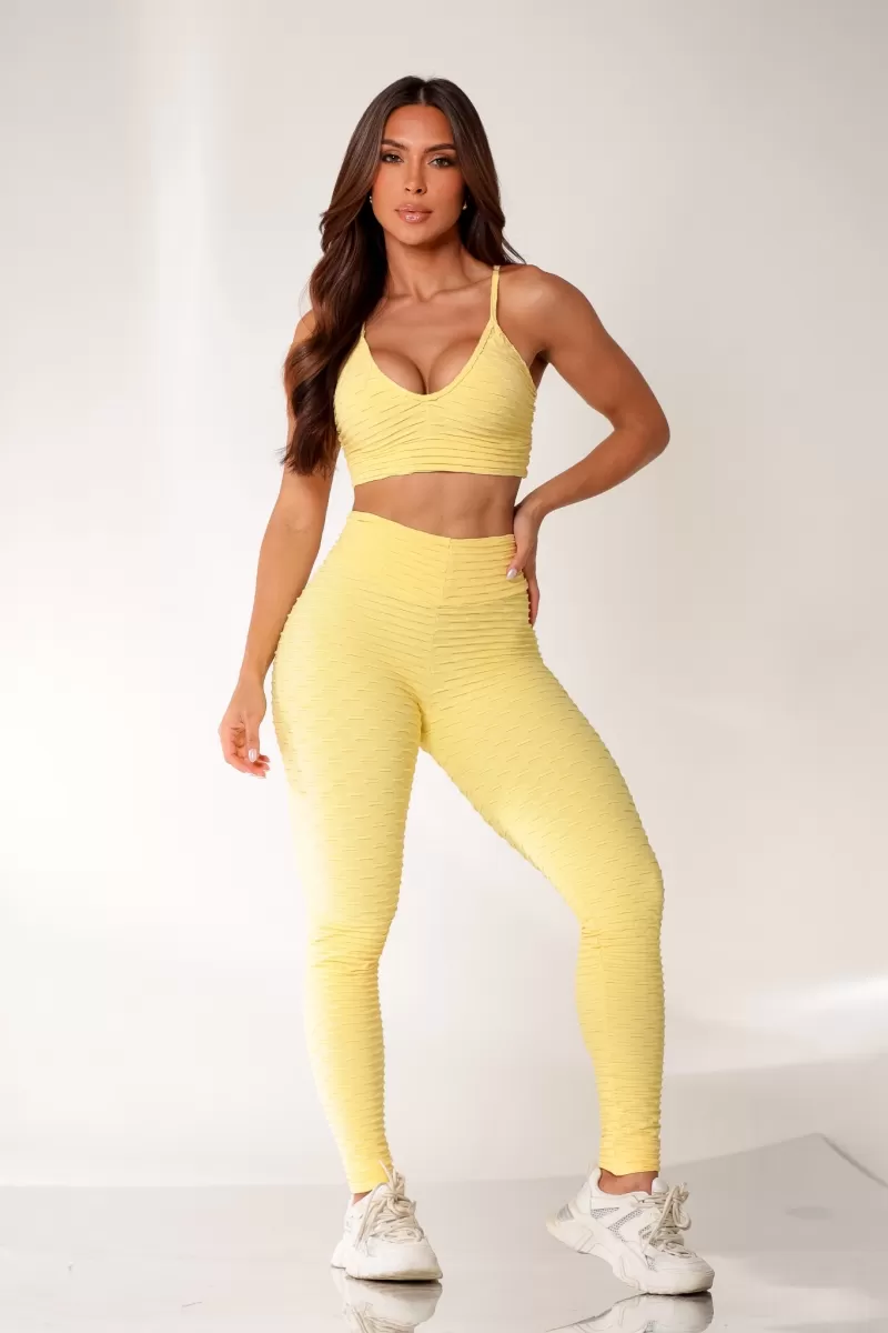 Canoan - Yellow Bubble Crop Top - 72220