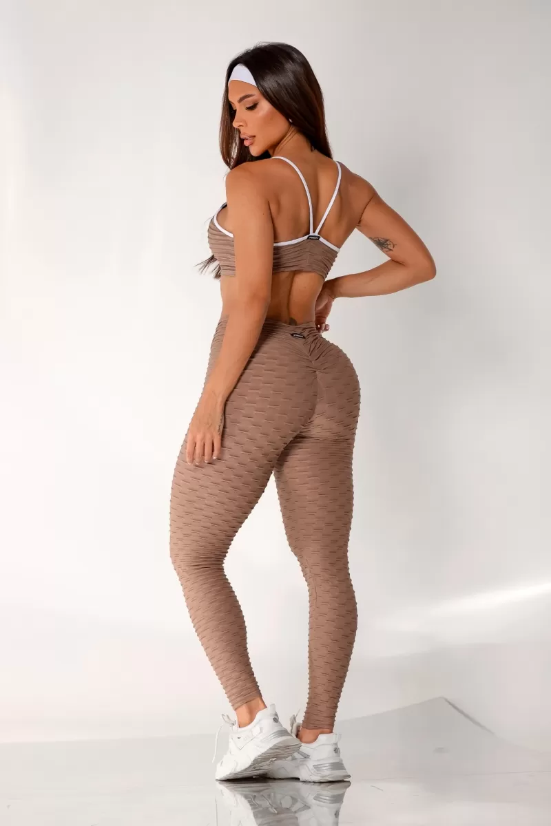 Canoan - Mocha Bubble Bias Crop Top - 72221