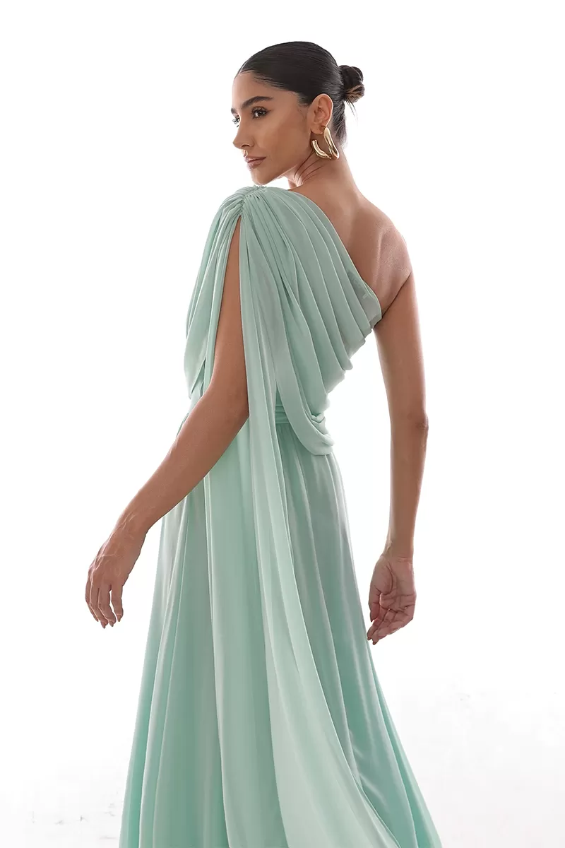Dot Clothing - Dress Dot Clothing Long Draped Cape Light Green - 2758VERDECL Dot Clothing - Dress Dot Clothing Long Draped Cape Light Green - 2758VERDECL