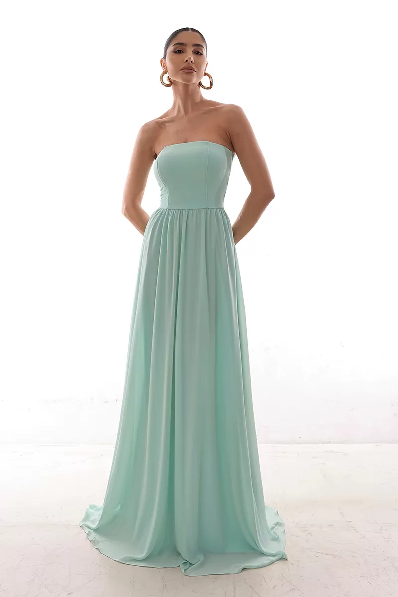 Dot Clothing - Dress Dot Clothing Long Draped Cape Light Green - 2758VERDECL Dot Clothing - Dress Dot Clothing Long Draped Cape Light Green - 2758VERDECL