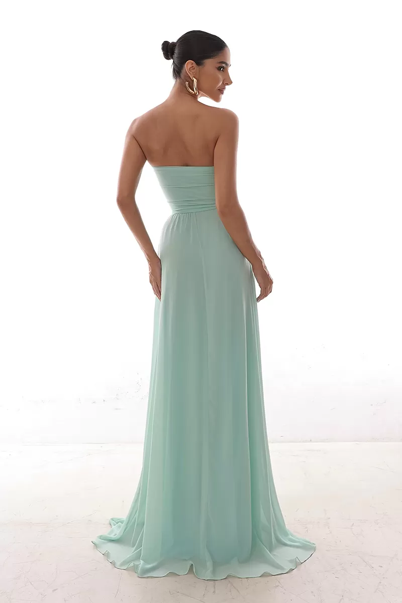 Dot Clothing - Dress Dot Clothing Long Draped Cape Light Green - 2758VERDECL Dot Clothing - Dress Dot Clothing Long Draped Cape Light Green - 2758VERDECL