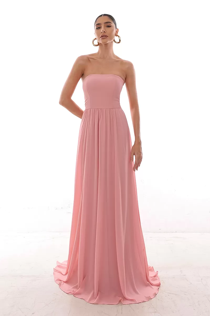 Dot Clothing - Dress Dot Clothing Long Draped Cape Pink - 2758ROSA Dot Clothing - Dress Dot Clothing Long Draped Cape Pink - 2758ROSA