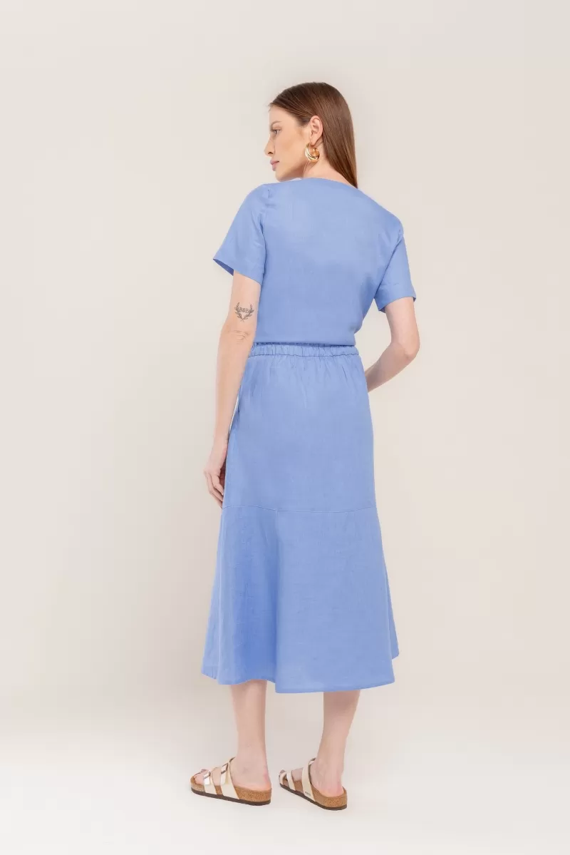 Hidrogênio - PACIFIC BLUE V-NECK BLOUSE - 20348590 Hidrogênio - PACIFIC BLUE V-NECK BLOUSE - 20348590