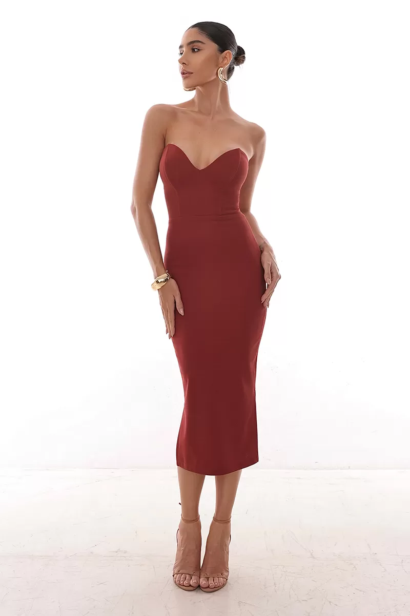 Dot Clothing - Dress Dot Clothing Midi TQC Terracotta - 2055VERM