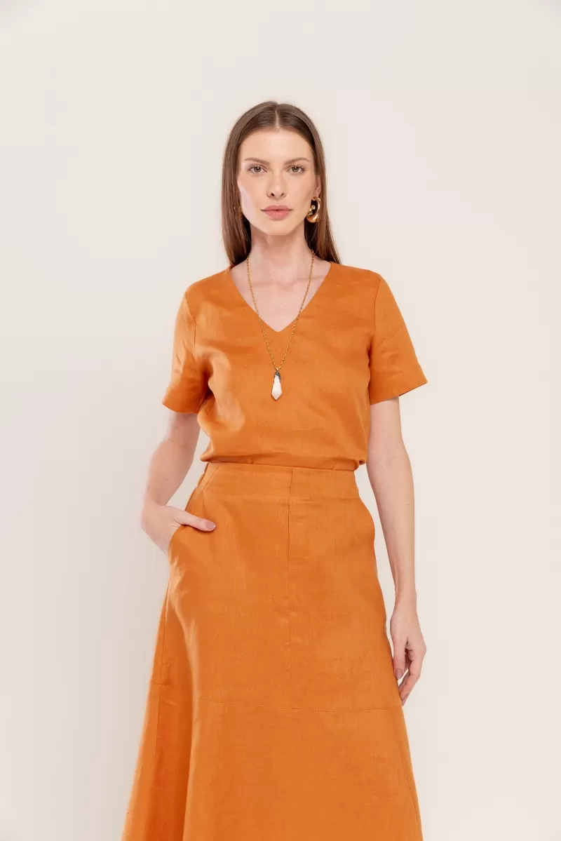Hidrogênio - GUARANA V-NECK BLOUSE - 20348573 Hidrogênio - GUARANA V-NECK BLOUSE - 20348573