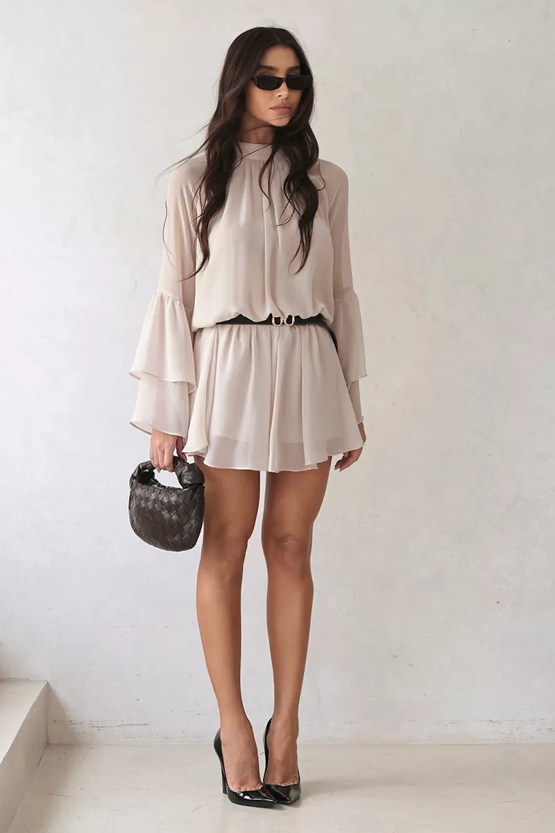 Dot Clothing - Romper Dot Clothing sleeve frill Off White - 2689OFF Dot Clothing - Romper Dot Clothing sleeve frill Off White - 2689OFF