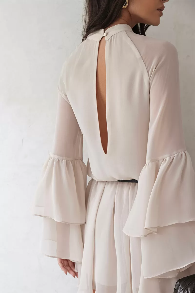 Dot Clothing - Romper Dot Clothing sleeve frill Off White - 2689OFF Dot Clothing - Romper Dot Clothing sleeve frill Off White - 2689OFF