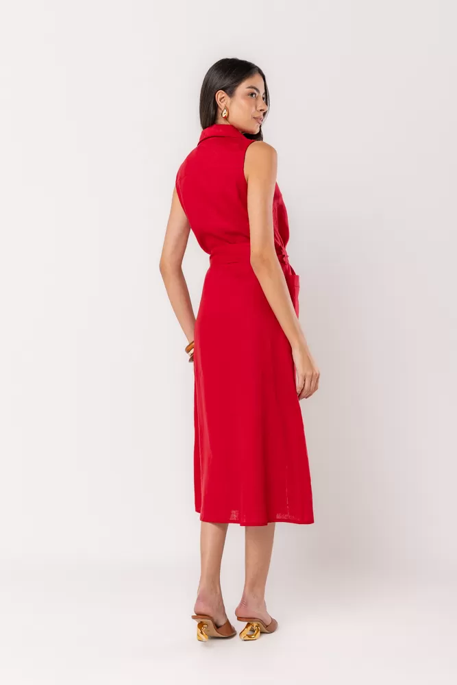 Hidrogênio - SANVIGNON EVASE MIDI DRESS WITH NECKLACE - 20450589 Hidrogênio - SANVIGNON EVASE MIDI DRESS WITH NECKLACE - 20450589