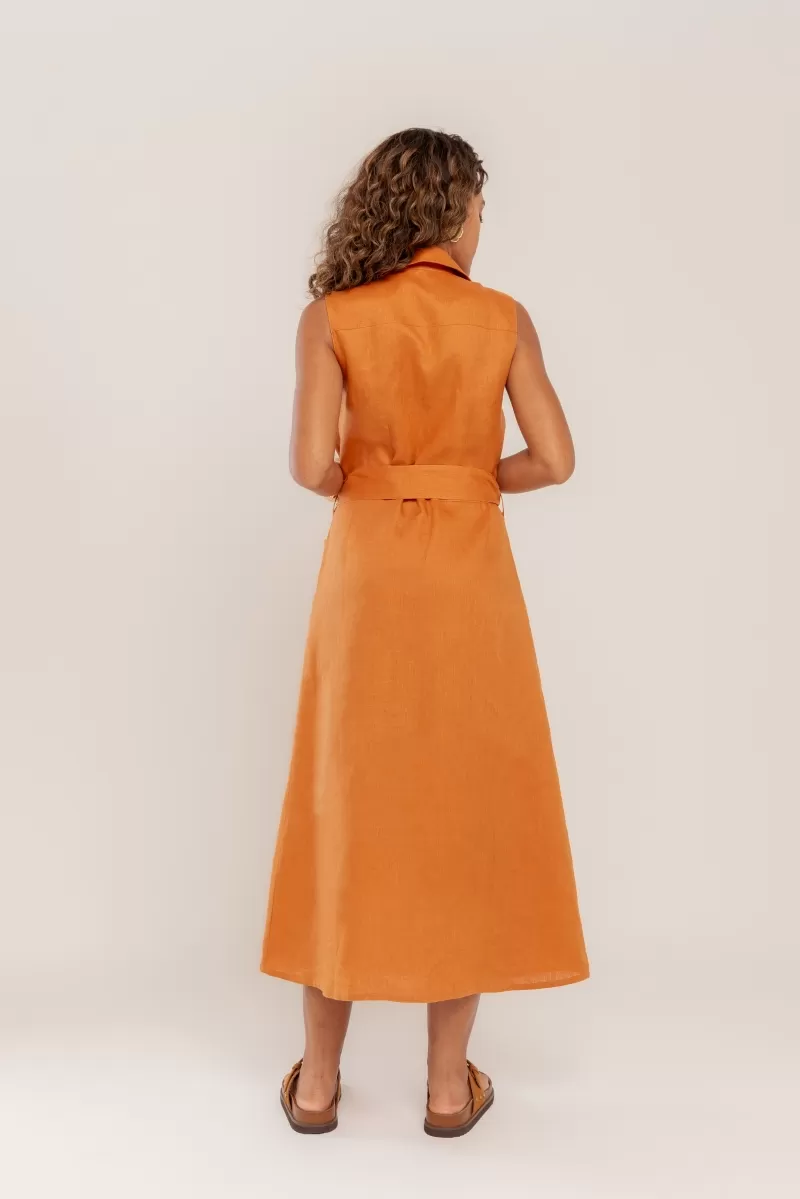 Hidrogênio - EVASE MIDI DRESS WITH GUARANA NECKLACE - 20450573 Hidrogênio - EVASE MIDI DRESS WITH GUARANA NECKLACE - 20450573