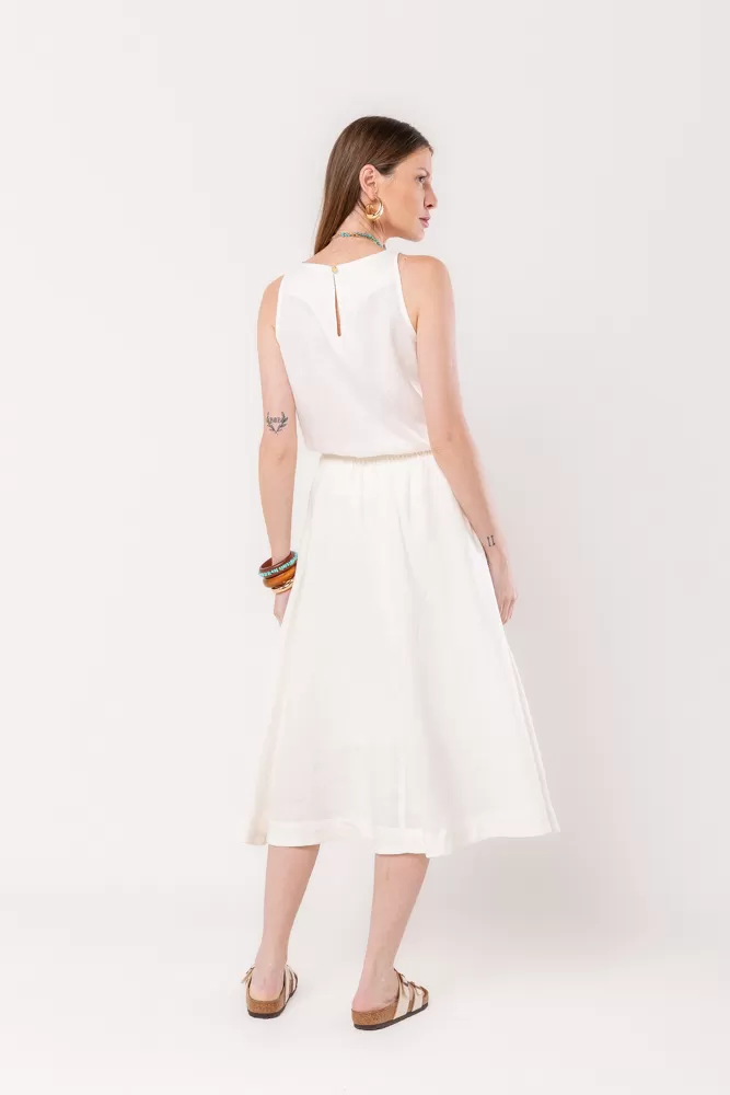 Hidrogênio - OFF-WHITE TANK TOP WITH ROLLER BELT - 20493018