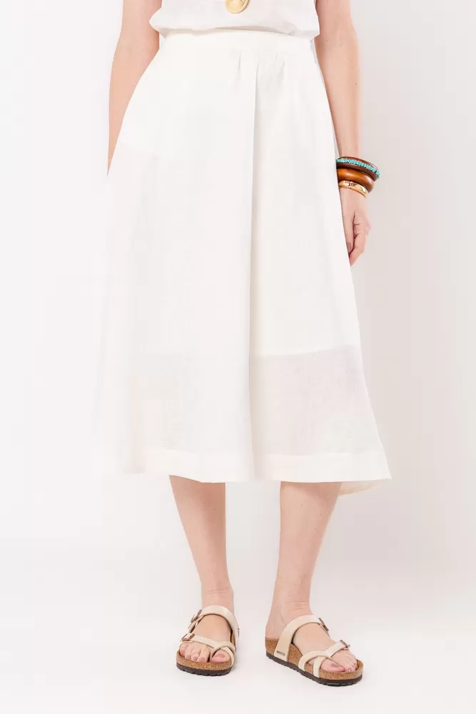 Hidrogênio - BASIC OFF-WHITE GODE SKIRT - 20494018 Hidrogênio - BASIC OFF-WHITE GODE SKIRT - 20494018