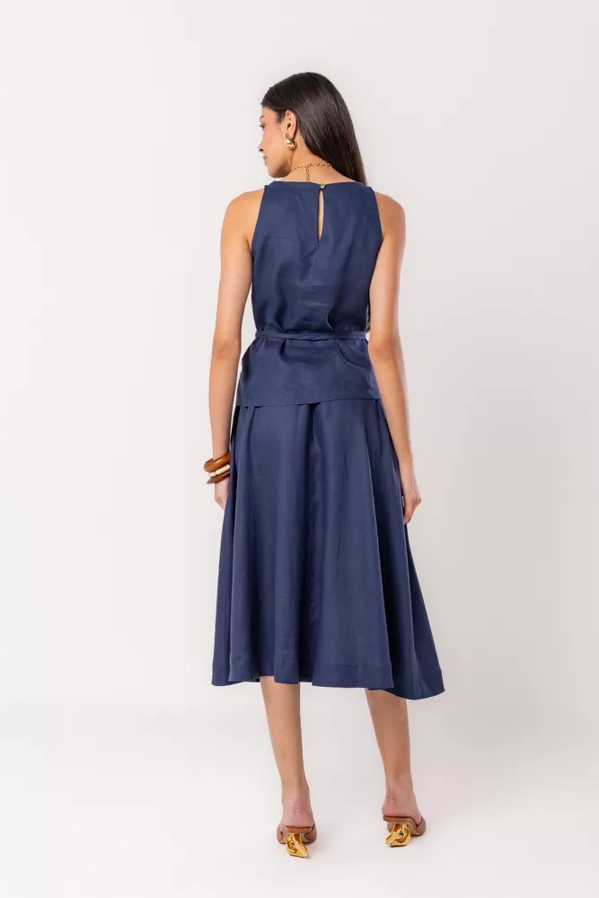 Hidrogênio - BASIC NAVY GODE SKIRT - 20494004 Hidrogênio - BASIC NAVY GODE SKIRT - 20494004