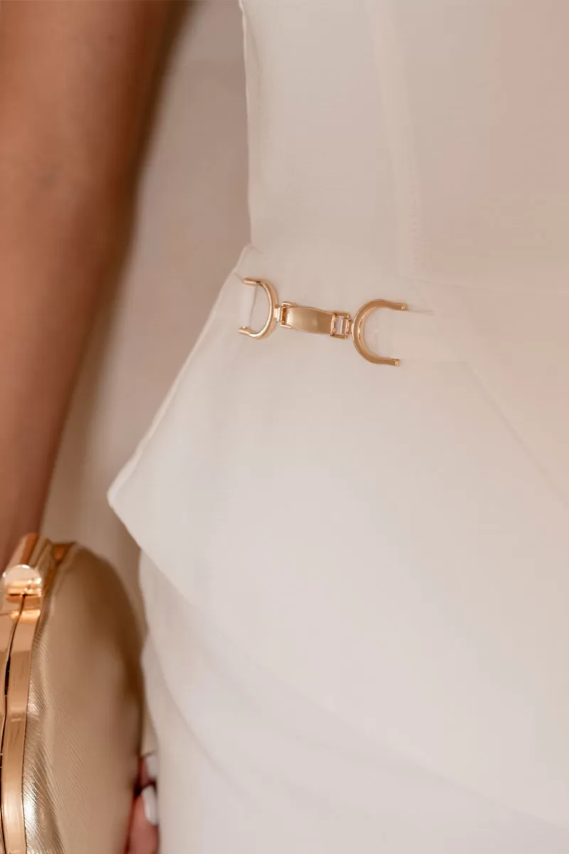 Miss Misses - Tiffany Short Tube Dress with Off-White Metal Detail - 54601030 Miss Misses - Tiffany Short Tube Dress with Off-White Metal Detail - 54601030