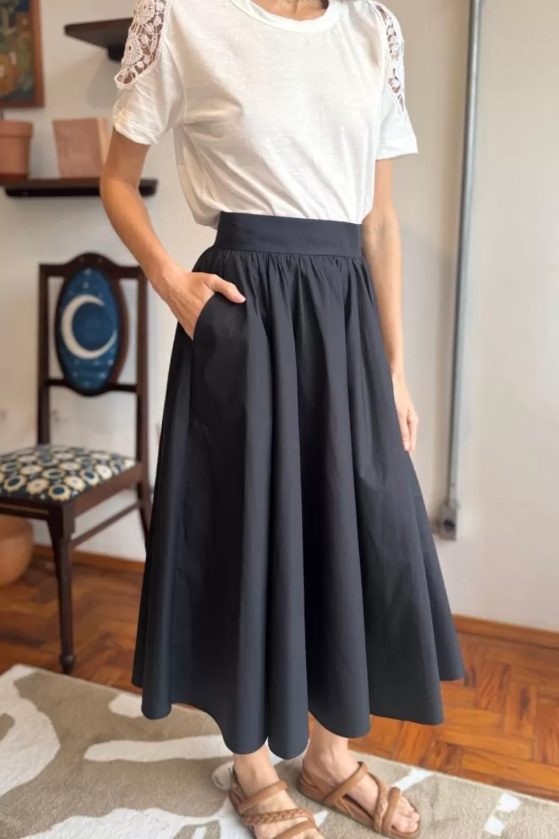 Hidrogênio - STELLA BLACK MIDI SKIRT - 20492001 Hidrogênio - STELLA BLACK MIDI SKIRT - 20492001