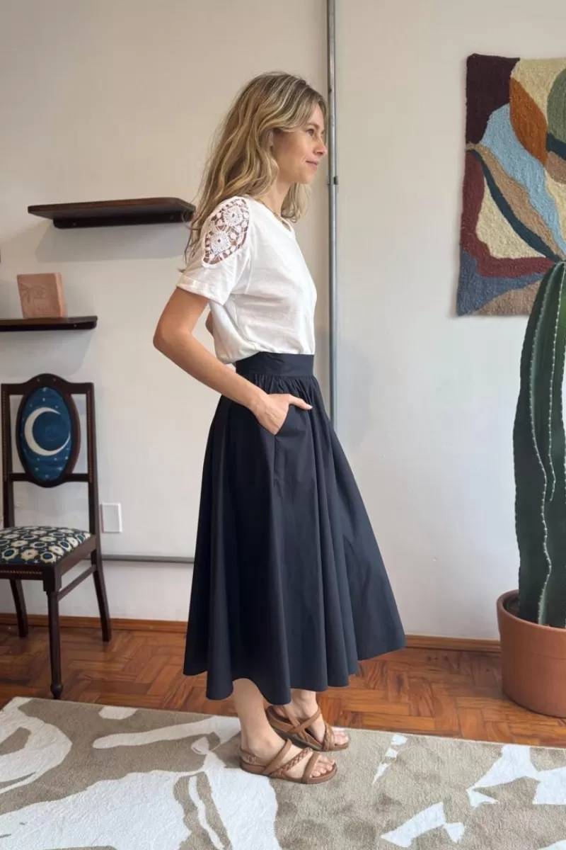 Hidrogênio - STELLA BLACK MIDI SKIRT - 20492001 Hidrogênio - STELLA BLACK MIDI SKIRT - 20492001