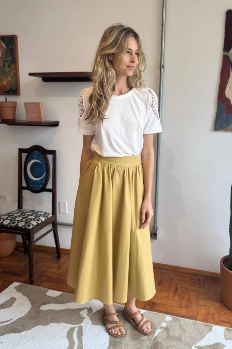 Hidrogênio - STELLA NATURELE MIDI SKIRT - 20492592 Hidrogênio - STELLA NATURELE MIDI SKIRT - 20492592