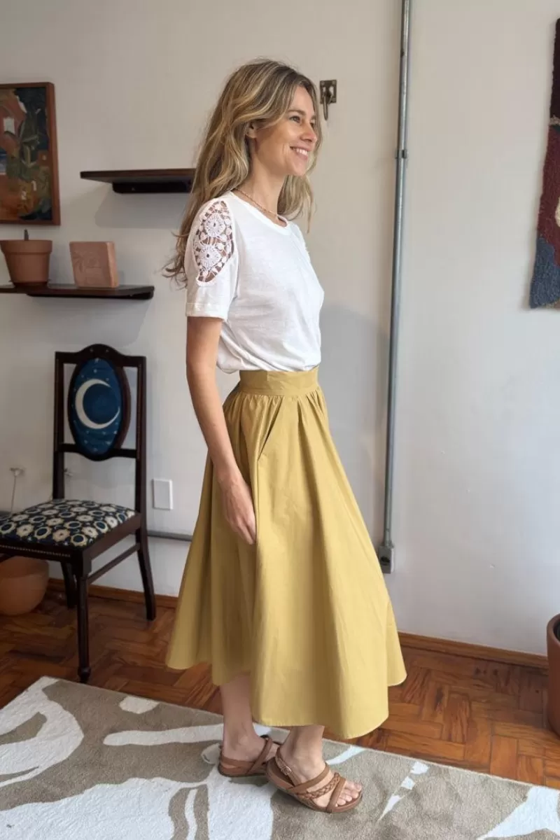 Hidrogênio - STELLA NATURELE MIDI SKIRT - 20492592 Hidrogênio - STELLA NATURELE MIDI SKIRT - 20492592