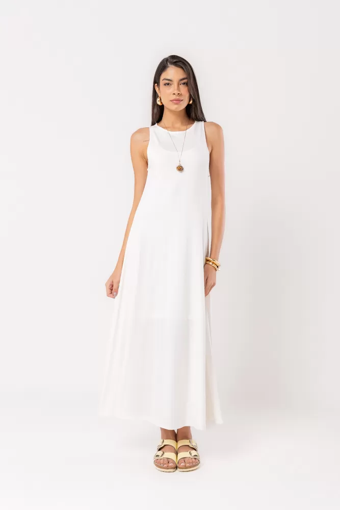 Hidrogênio - OFF-WHITE MIDI DRESS WITH CUTOUTS - 20275018 Hidrogênio - OFF-WHITE MIDI DRESS WITH CUTOUTS - 20275018