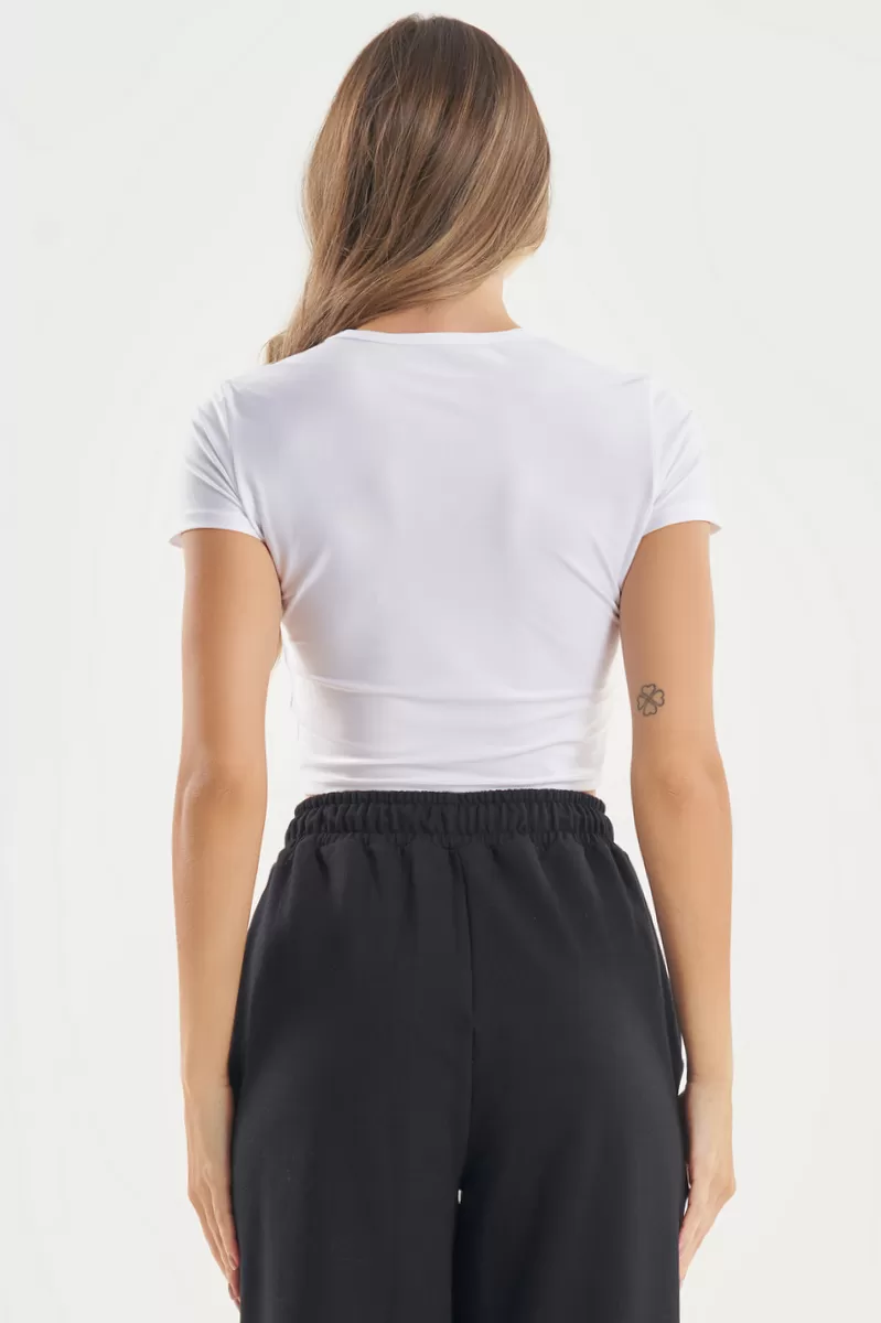 Lets Gym - White Cropped Champions - 2784BR Lets Gym - White Cropped Champions - 2784BR