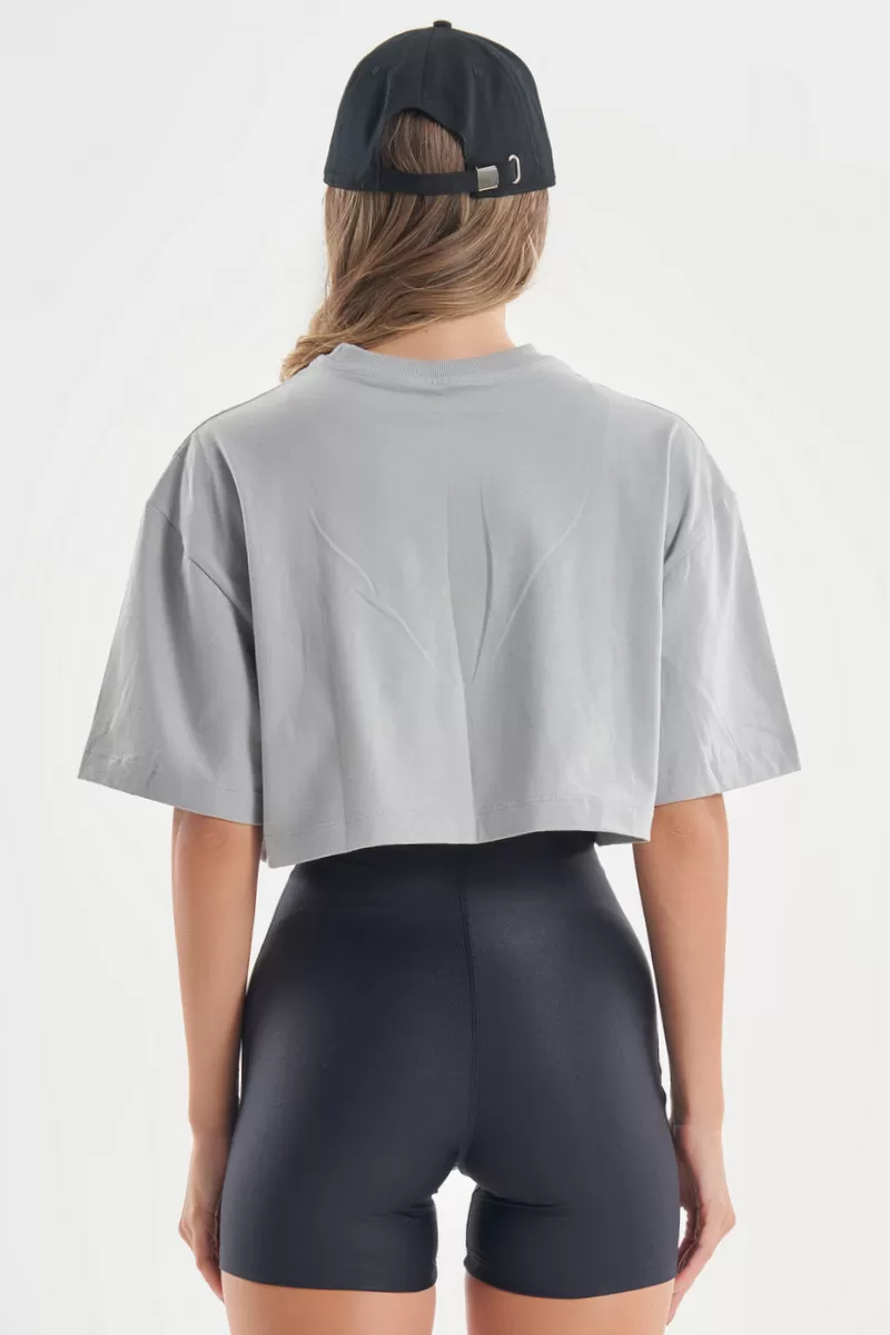 Lets Gym - Modern Move Grey Crop Top - 2799CZ