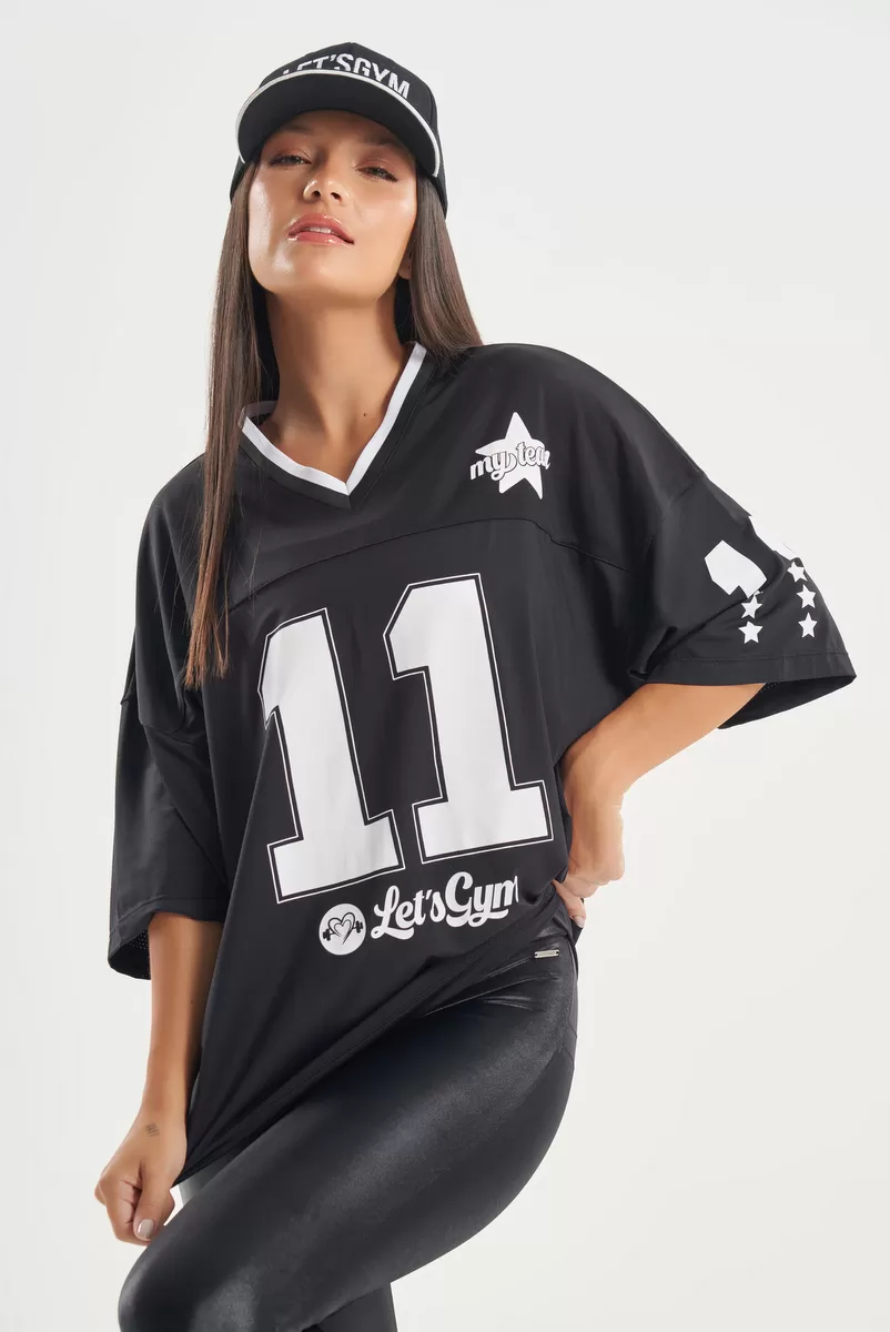 Lets Gym - Oversized Champions Black T-Shirt - 2785PT Lets Gym - Oversized Champions Black T-Shirt - 2785PT