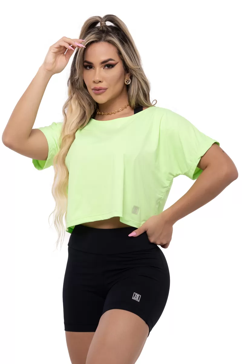 Elastic Power Trincks - Cropped Basic Polyamide Green - 