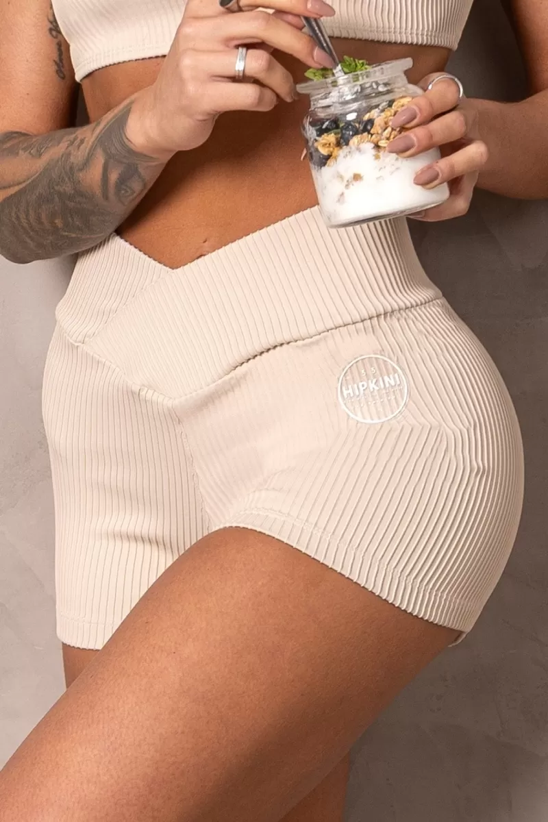 Hipkini - Brighten Cream Fitness Shorts - 33331214