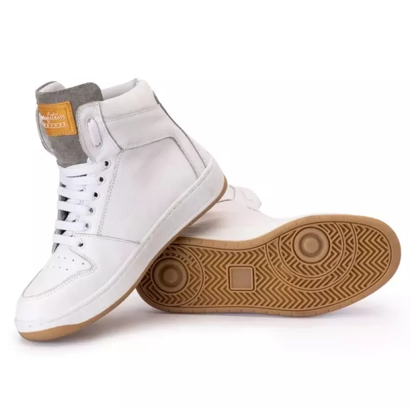 Trincks Calçados - Tennis Sneaker Genuine Leather Off-White/Grey - 20300 Trincks Calçados - Tennis Sneaker Genuine Leather Off-White/Grey - 20300