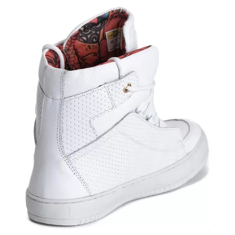 Trincks Calçados - White Genuine Leather Tennis Sneaker - 60130 Trincks Calçados - White Genuine Leather Tennis Sneaker - 60130