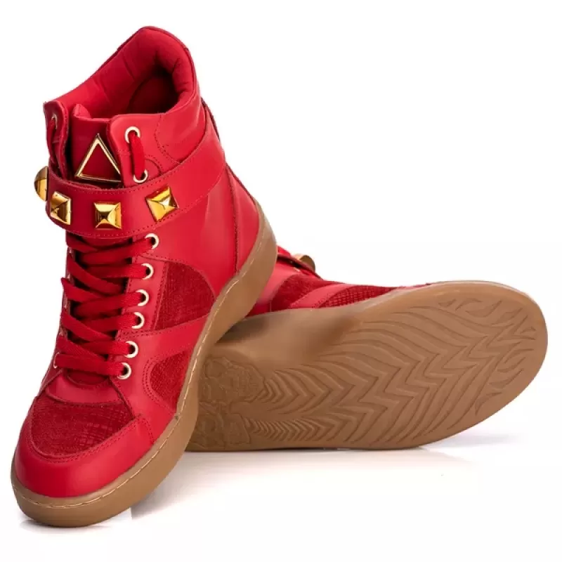 Trincks Calçados - Tennis Sneaker Genuine Leather Red - 10100 Trincks Calçados - Tennis Sneaker Genuine Leather Red - 10100