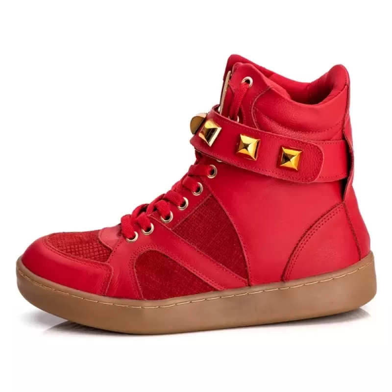 Trincks Calçados - Tennis Sneaker Genuine Leather Red - 10100 Trincks Calçados - Tennis Sneaker Genuine Leather Red - 10100