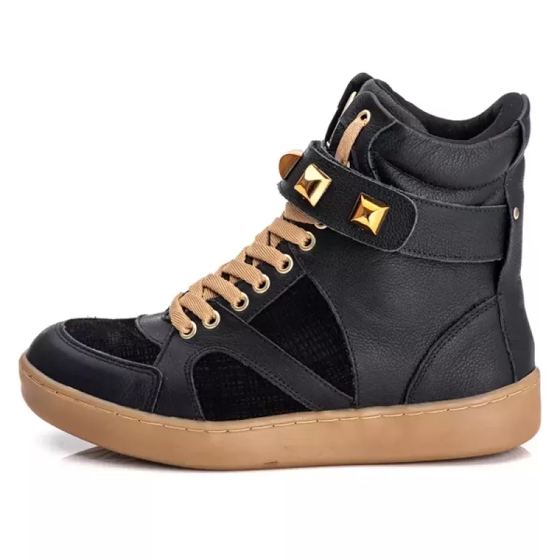 Trincks Calçados - Tennis Sneaker Genuine Leather Black - 10100 Trincks Calçados - Tennis Sneaker Genuine Leather Black - 10100