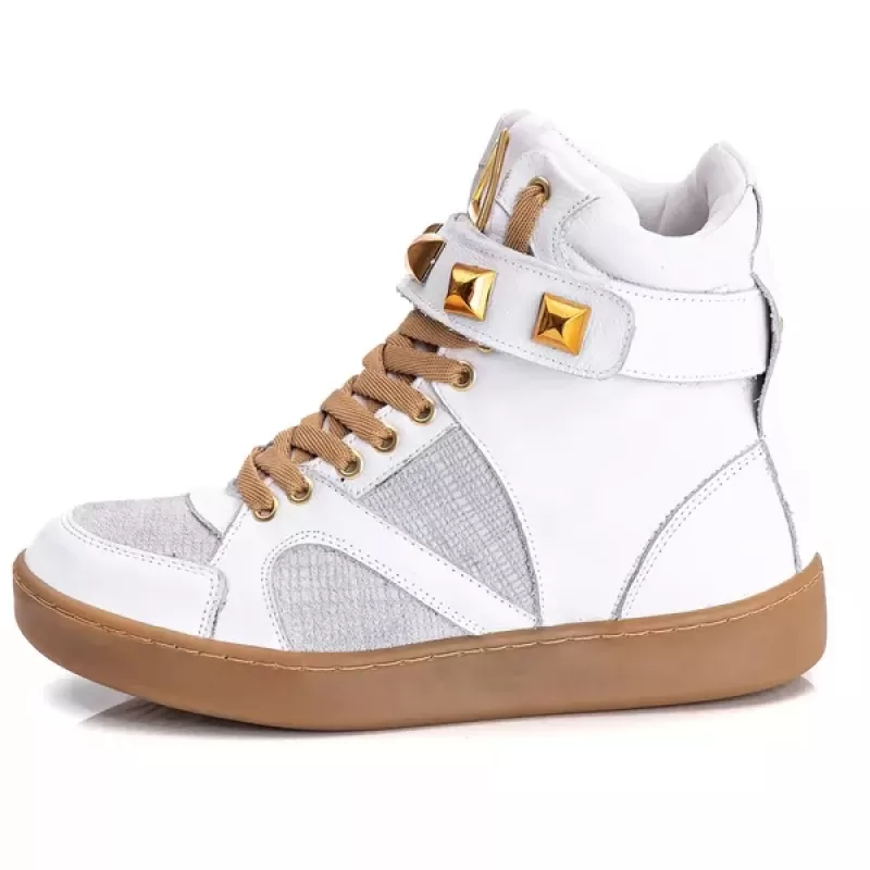 Trincks Calçados - White Genuine Leather Tennis Sneaker - 10100 Trincks Calçados - White Genuine Leather Tennis Sneaker - 10100