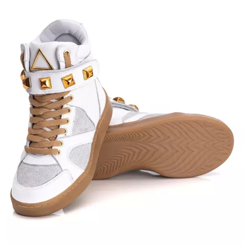 Trincks Calçados - White Genuine Leather Tennis Sneaker - 10100 Trincks Calçados - White Genuine Leather Tennis Sneaker - 10100