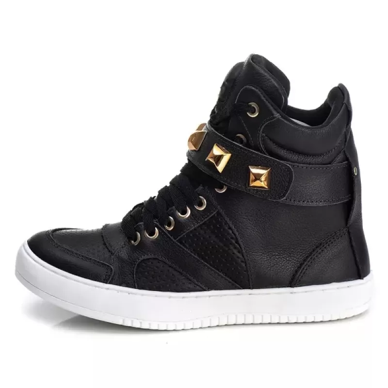 Trincks Calçados - Tennis Sneaker Genuine Leather Black - 10100 Trincks Calçados - Tennis Sneaker Genuine Leather Black - 10100