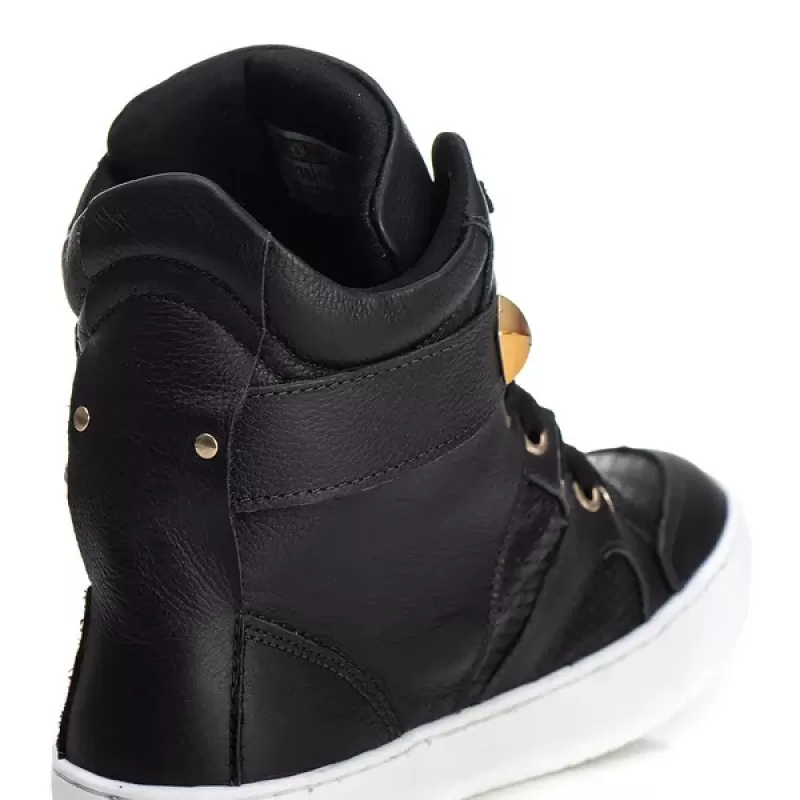 Trincks Calçados - Tennis Sneaker Genuine Leather Black - 10100 Trincks Calçados - Tennis Sneaker Genuine Leather Black - 10100