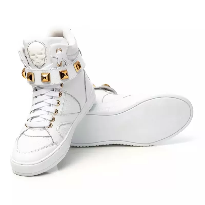 Trincks Calçados - White Genuine Leather Tennis Sneaker - 10100 Trincks Calçados - White Genuine Leather Tennis Sneaker - 10100
