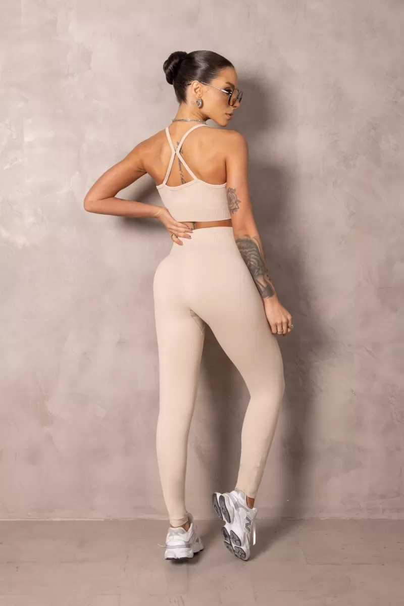 Hipkini - Legging Fitness Seamless Brighten Creme - 33331352