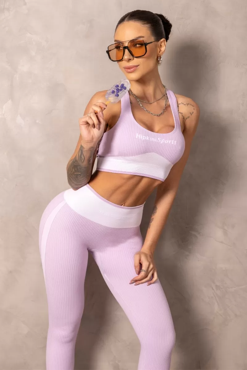 Hipkini - Legging Fitness Seamless Brighten Lilac - 33331354