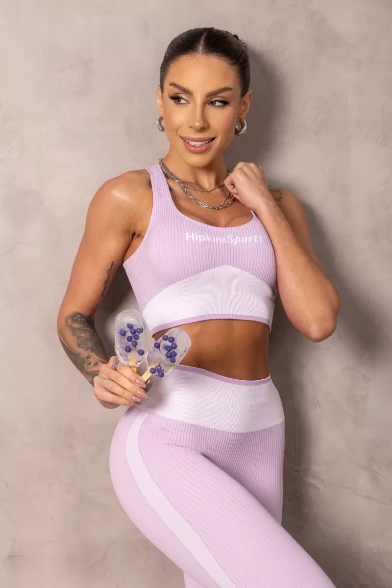Hipkini - Legging Fitness Seamless Brighten Lilac - 33331354