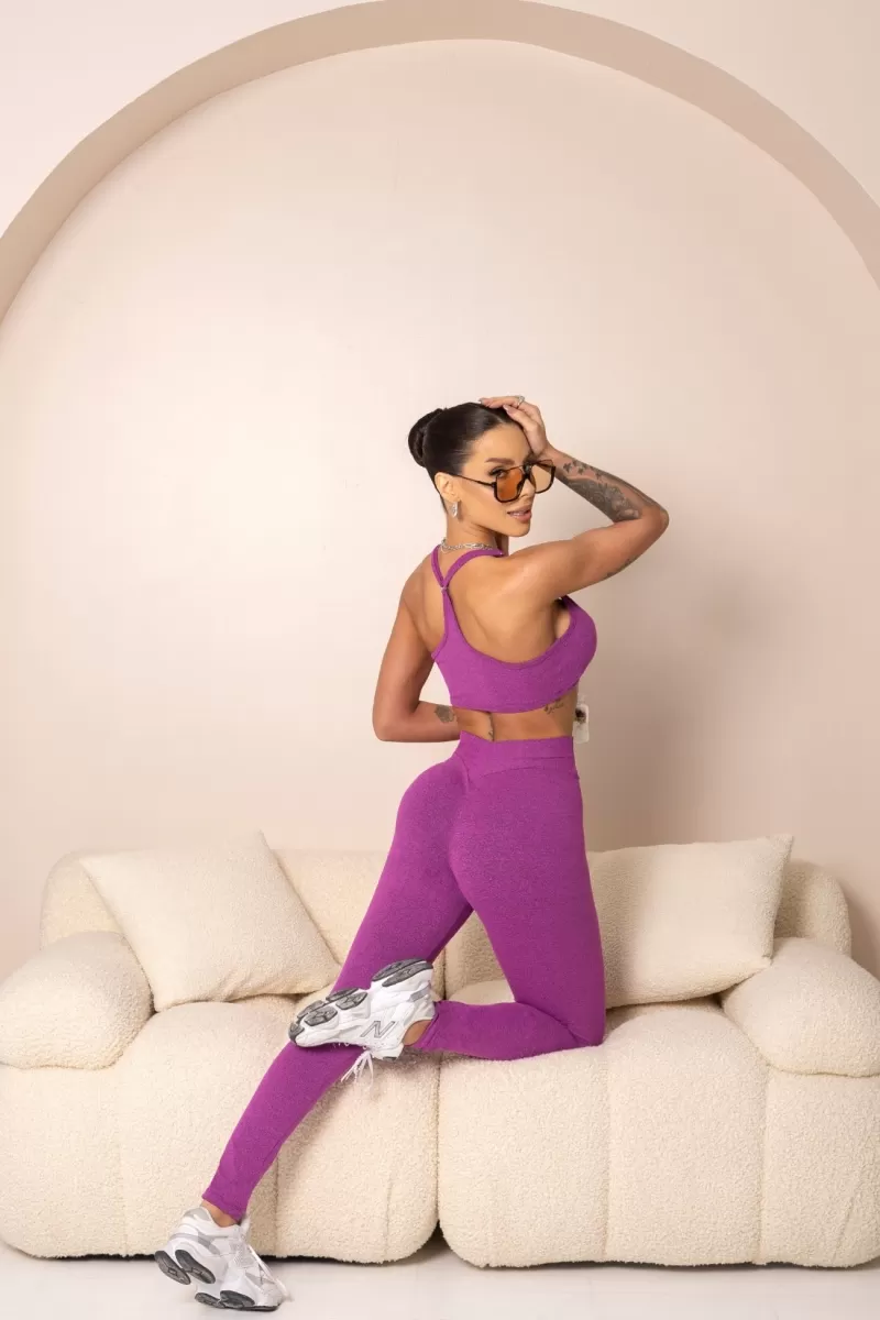 Hipkini - Fitness Leggings Brighten Raspberry with silk - 33331235 Hipkini - Fitness Leggings Brighten Raspberry with silk - 33331235
