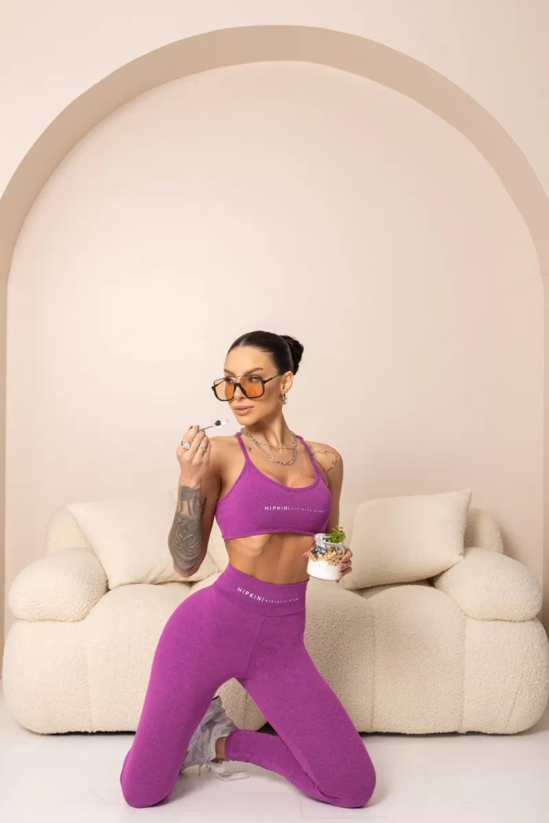 Hipkini - Fitness Leggings Brighten Raspberry with silk - 33331235 Hipkini - Fitness Leggings Brighten Raspberry with silk - 33331235