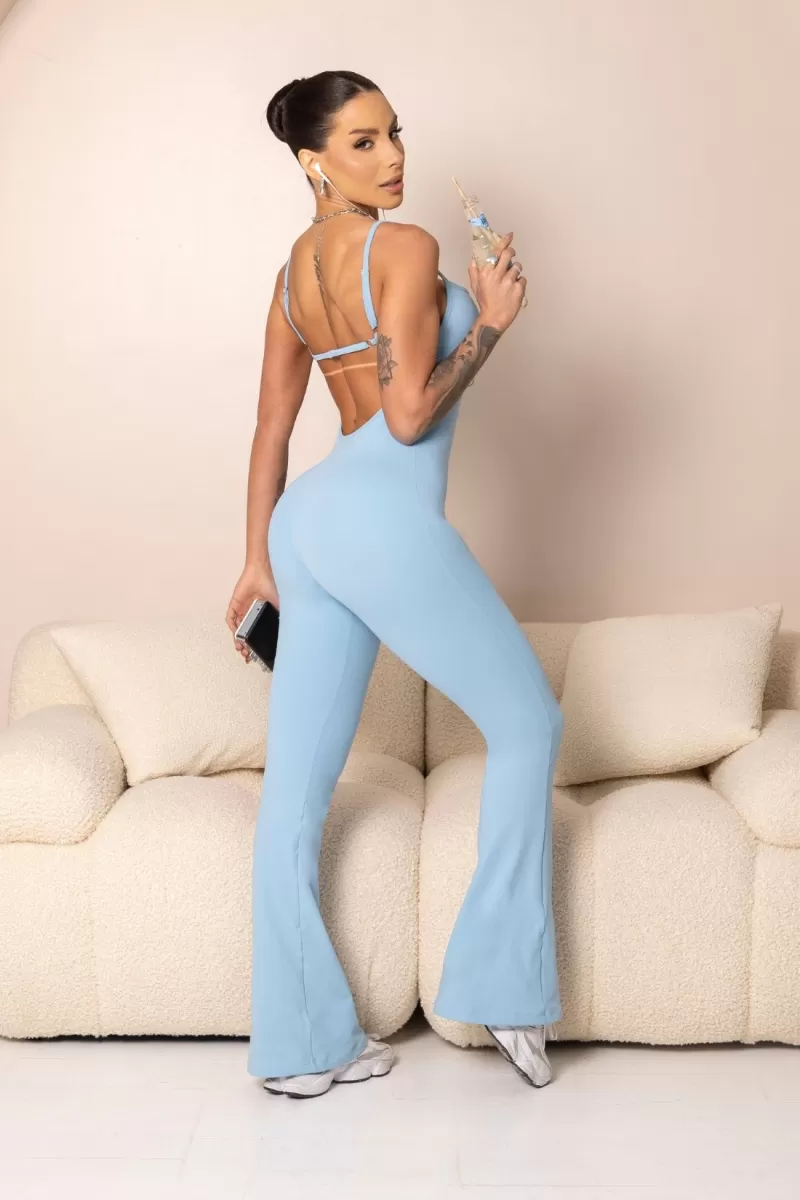 Hipkini - Brighten Light Blue Fitness Jumpsuit - 33331230 Hipkini - Brighten Light Blue Fitness Jumpsuit - 33331230