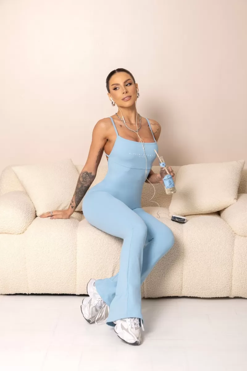 Hipkini - Brighten Light Blue Fitness Jumpsuit - 33331230 Hipkini - Brighten Light Blue Fitness Jumpsuit - 33331230