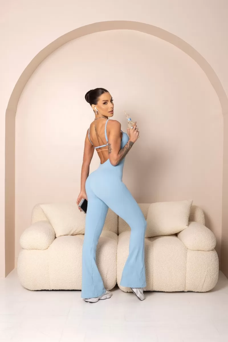 Hipkini - Brighten Light Blue Fitness Jumpsuit - 33331230 Hipkini - Brighten Light Blue Fitness Jumpsuit - 33331230