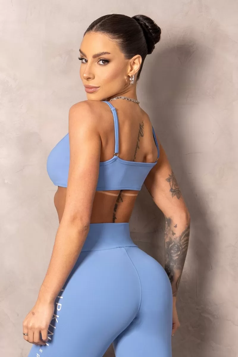 Hipkini - Sky Blue Brighten Fitness Legging with silk - 33331233 Hipkini - Sky Blue Brighten Fitness Legging with silk - 33331233